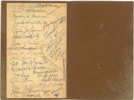 1947 Touchdown Club 12th Annual Dinner Multi Signed Program With Over 20 Signatures Including Trippi, Dudley, Leemans & Boxer Gene Tunney (JSA)